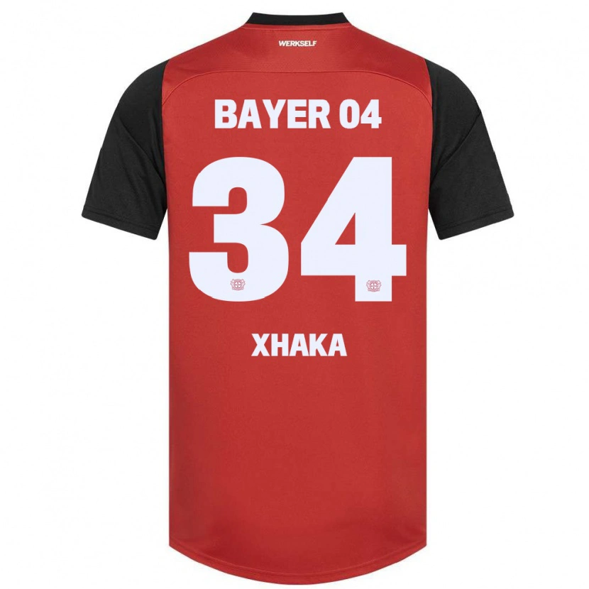 Danxen Mann Granit Xhaka #34 Rød Svart Hjemmetrøye Drakt Trøye 2024/25 Skjorter T-Skjorte