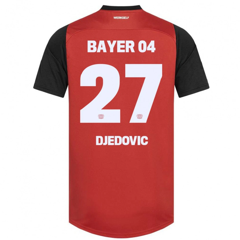 Danxen Mann Seldin Djedovic #27 Rød Svart Hjemmetrøye Drakt Trøye 2024/25 Skjorter T-Skjorte