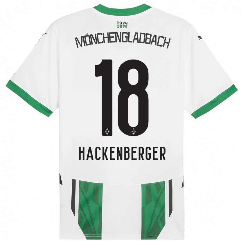 Danxen Mann Jessica Hackenberger #18 Hvit Grønn Hjemmetrøye Drakt Trøye 2024/25 Skjorter T-Skjorte