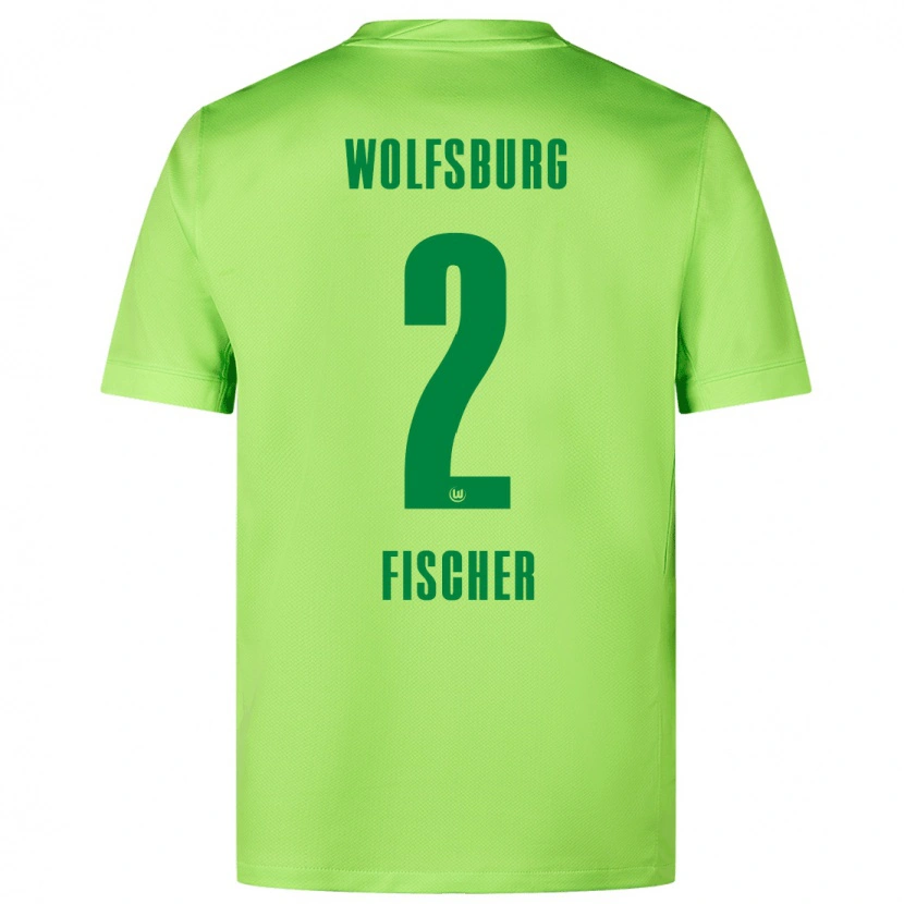 Danxen Mann Kilian Fischer #2 Fluorescerende Grønn Hjemmetrøye Drakt Trøye 2024/25 Skjorter T-Skjorte