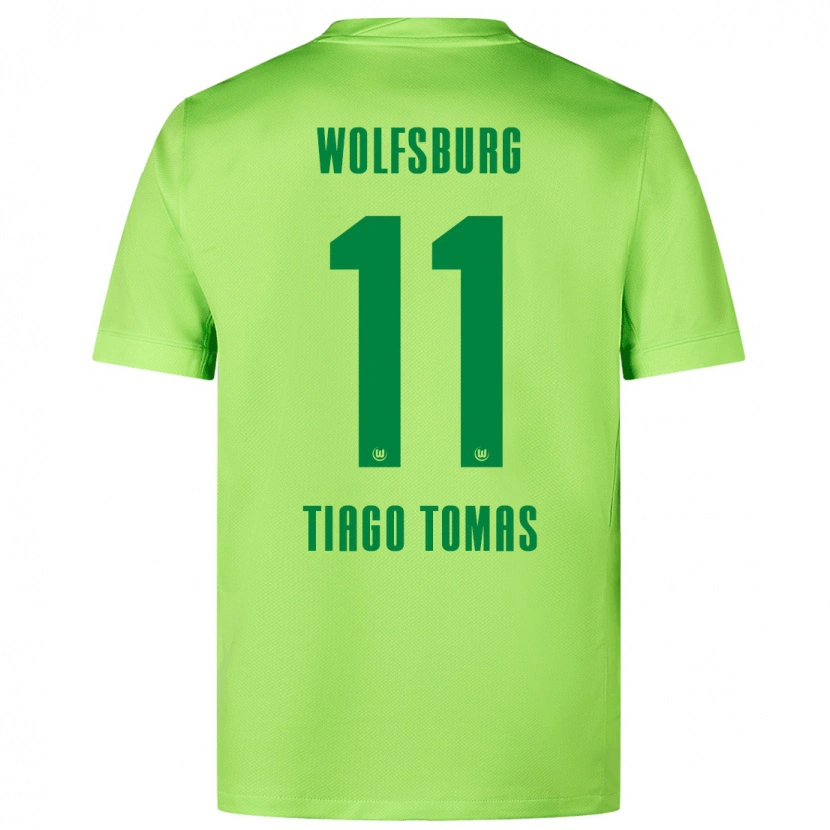 Danxen Mann Tiago Tomás #11 Fluorescerende Grønn Hjemmetrøye Drakt Trøye 2024/25 Skjorter T-Skjorte