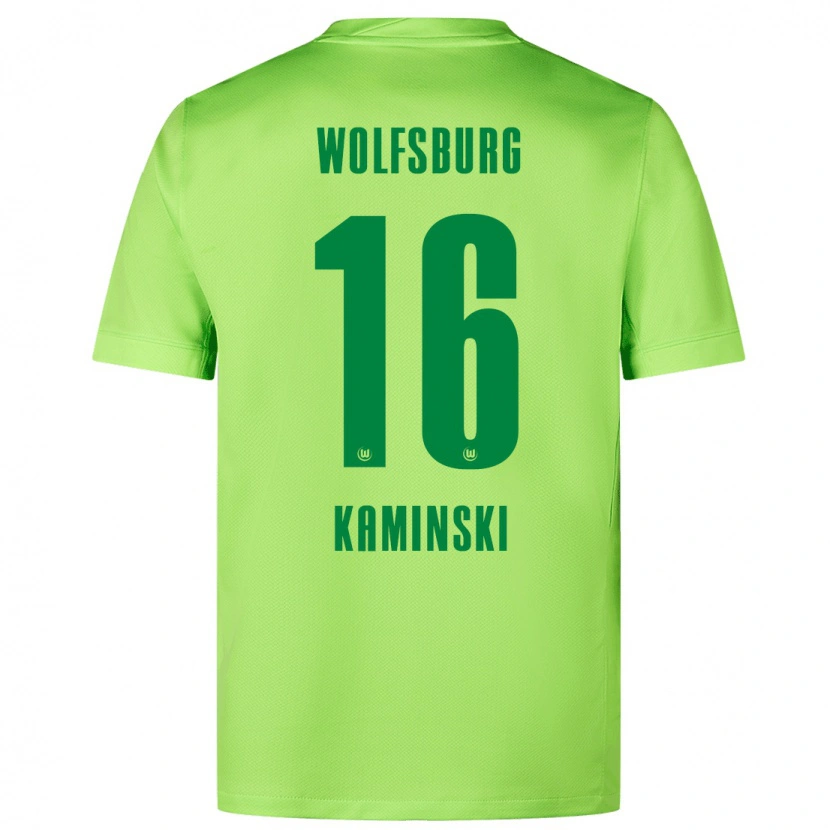 Danxen Mann Jakub Kaminski #16 Fluorescerende Grønn Hjemmetrøye Drakt Trøye 2024/25 Skjorter T-Skjorte