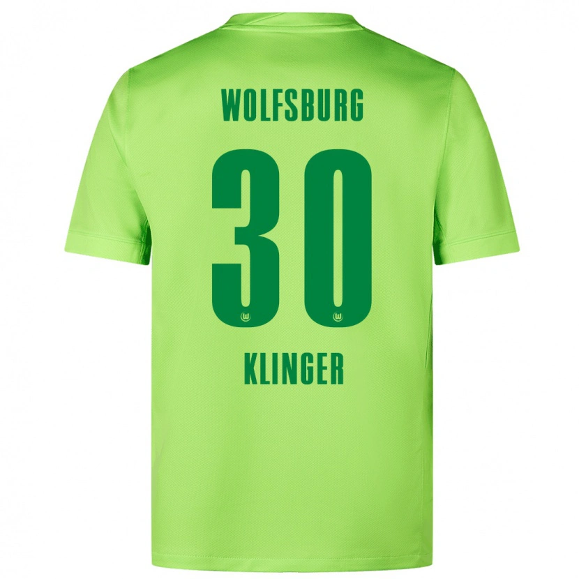 Danxen Mann Niklas Klinger #30 Fluorescerende Grønn Hjemmetrøye Drakt Trøye 2024/25 Skjorter T-Skjorte