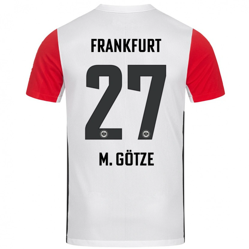 Danxen Mann Mario Götze #27 Hvit Rød Hjemmetrøye Drakt Trøye 2024/25 Skjorter T-Skjorte