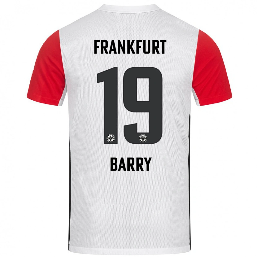Danxen Mann Jasha Barry #19 Hvit Rød Hjemmetrøye Drakt Trøye 2024/25 Skjorter T-Skjorte