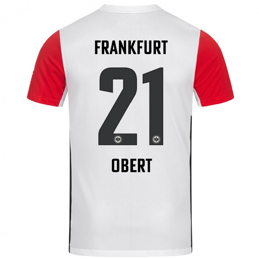 Danxen Mann Yuriy Obert #21 Hvit Rød Hjemmetrøye Drakt Trøye 2024/25 Skjorter T-Skjorte