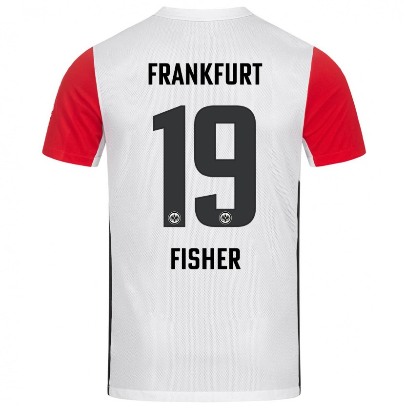 Danxen Mann Ben-Luca Fisher #19 Hvit Rød Hjemmetrøye Drakt Trøye 2024/25 Skjorter T-Skjorte
