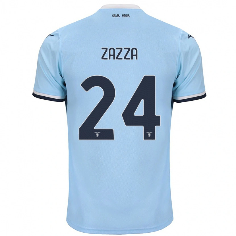 Danxen Mann Matteo Zazza #24 Blå Hjemmetrøye Drakt Trøye 2024/25 Skjorter T-Skjorte