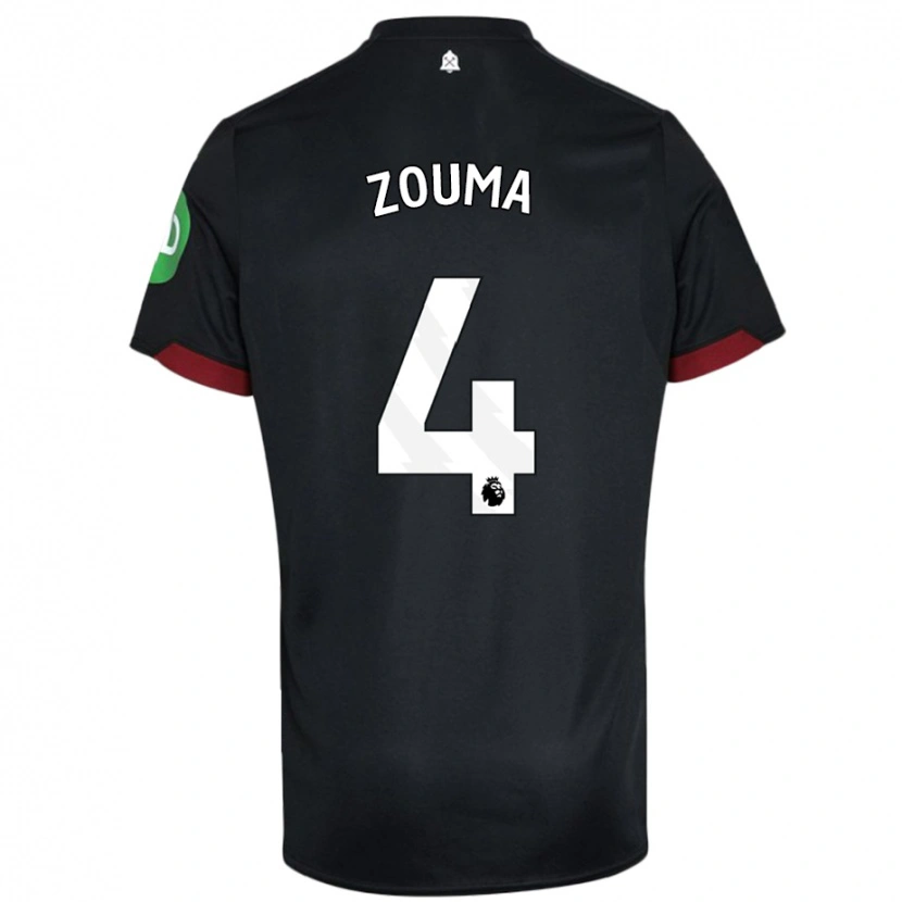 Danxen Mann Kurt Zouma #4 Svart Hvit Bortetrøye Drakt Trøye 2024/25 Skjorter T-Skjorte