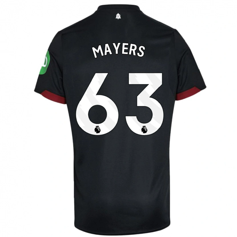 Danxen Mann Ezra Mayers #63 Svart Hvit Bortetrøye Drakt Trøye 2024/25 Skjorter T-Skjorte