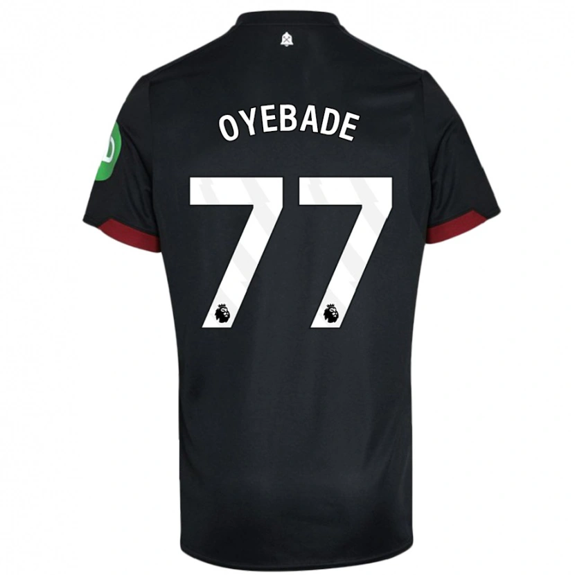 Danxen Mann Rayan Oyebade #77 Svart Hvit Bortetrøye Drakt Trøye 2024/25 Skjorter T-Skjorte