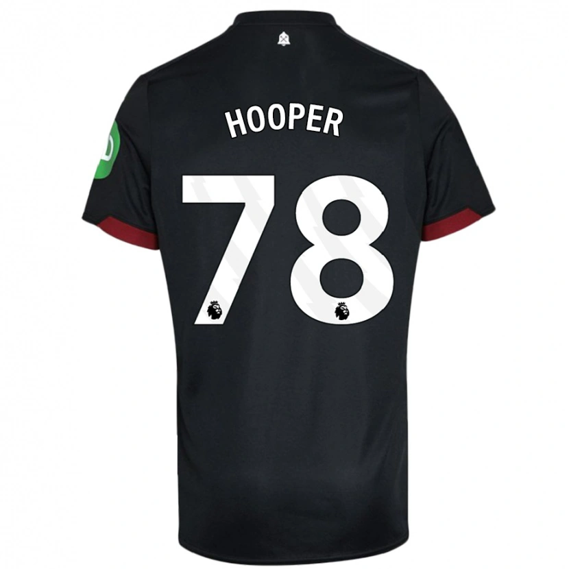 Danxen Mann Finley Hooper #78 Svart Hvit Bortetrøye Drakt Trøye 2024/25 Skjorter T-Skjorte