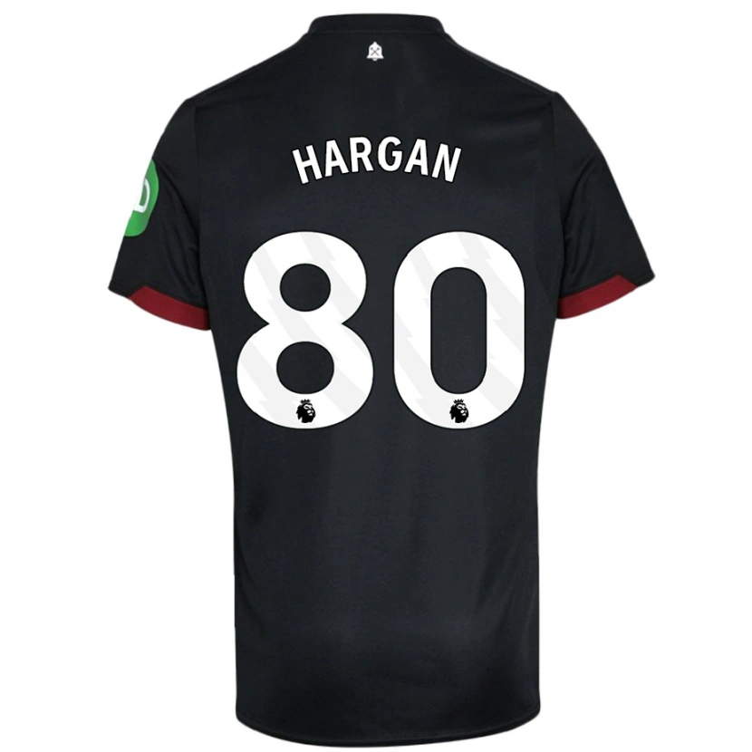 Danxen Mann Riley Hargan #80 Svart Hvit Bortetrøye Drakt Trøye 2024/25 Skjorter T-Skjorte