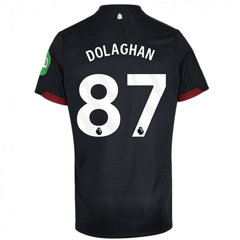 Danxen Mann Brad Dolaghan #87 Svart Hvit Bortetrøye Drakt Trøye 2024/25 Skjorter T-Skjorte