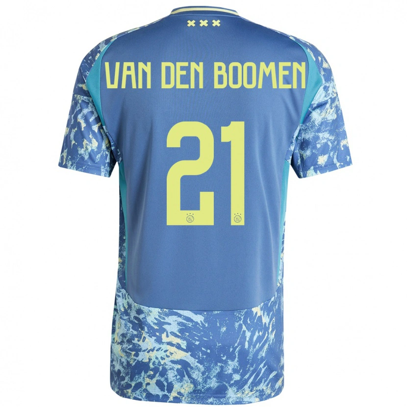 Danxen Mann Branco Van Den Boomen #21 Grå Blå Gul Bortetrøye Drakt Trøye 2024/25 Skjorter T-Skjorte