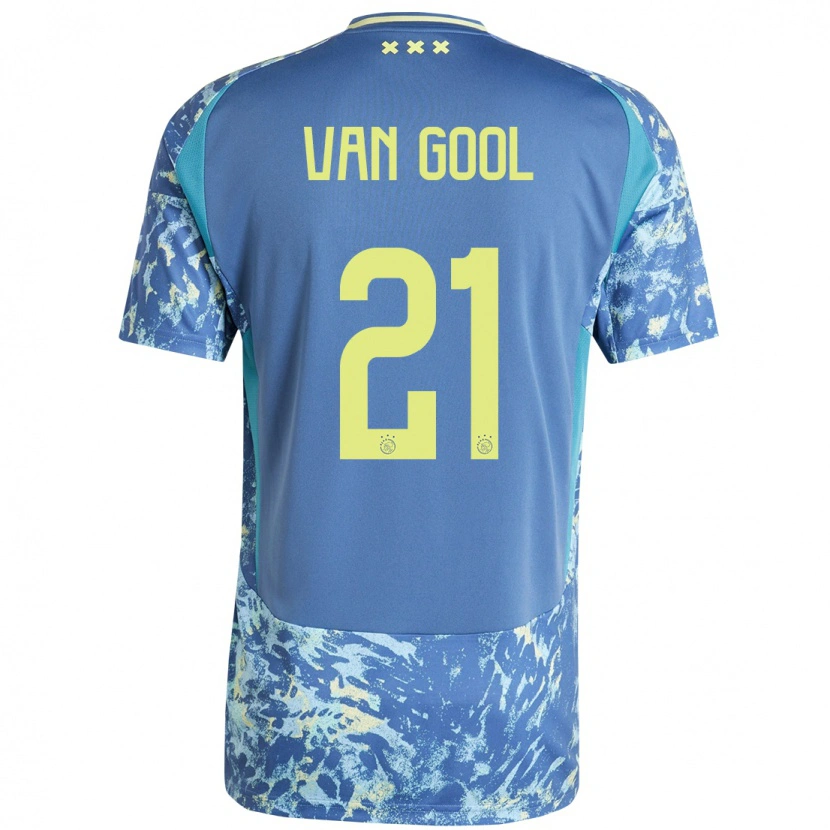 Danxen Mann Rosa Van Gool #21 Grå Blå Gul Bortetrøye Drakt Trøye 2024/25 Skjorter T-Skjorte