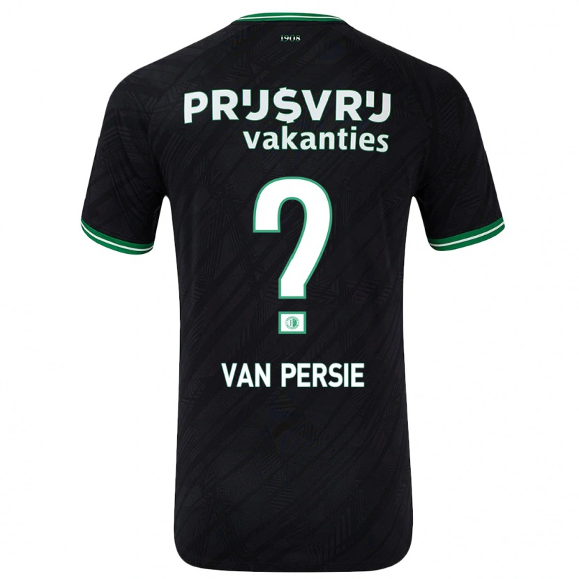 Danxen Mann Shaqueel Van Persie #0 Svart Grønn Bortetrøye Drakt Trøye 2024/25 Skjorter T-Skjorte