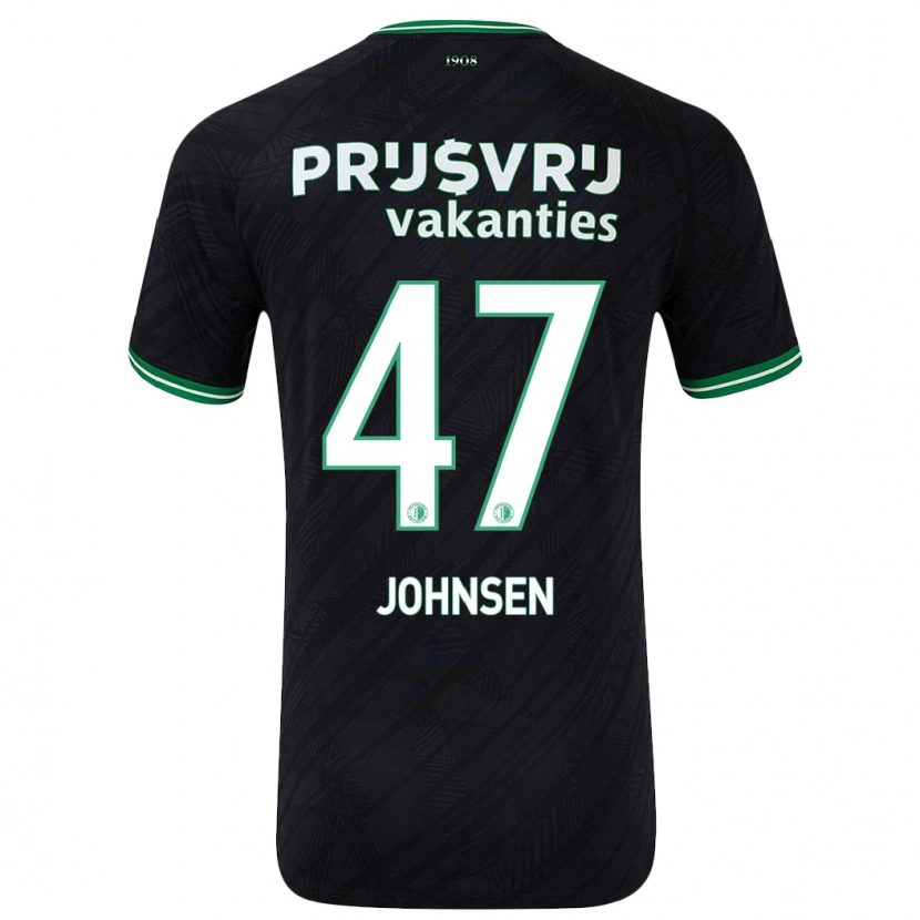 Danxen Mann Mikael Torset Johnsen #47 Svart Grønn Bortetrøye Drakt Trøye 2024/25 Skjorter T-Skjorte