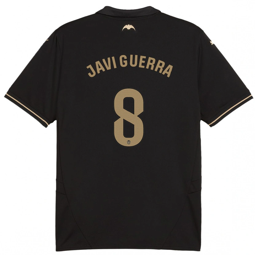 Danxen Mann Javi Guerra #8 Svart Bortetrøye Drakt Trøye 2024/25 Skjorter T-Skjorte