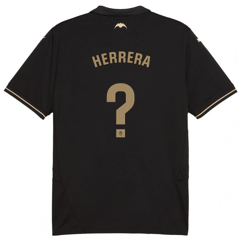 Danxen Mann Iker Herrera #0 Svart Bortetrøye Drakt Trøye 2024/25 Skjorter T-Skjorte