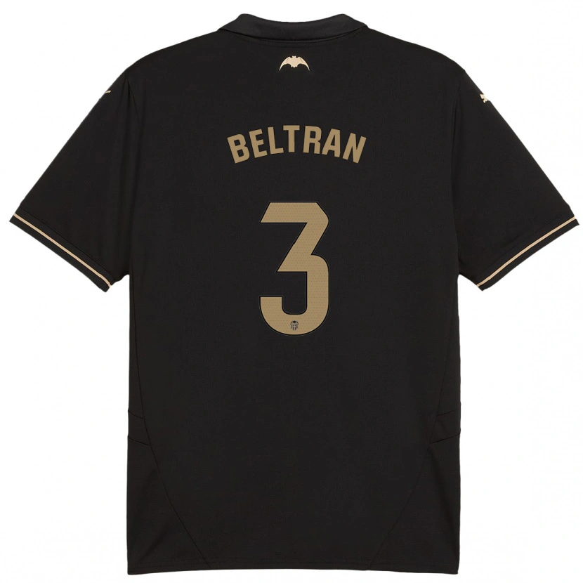 Danxen Mann Bea Beltran #3 Svart Bortetrøye Drakt Trøye 2024/25 Skjorter T-Skjorte