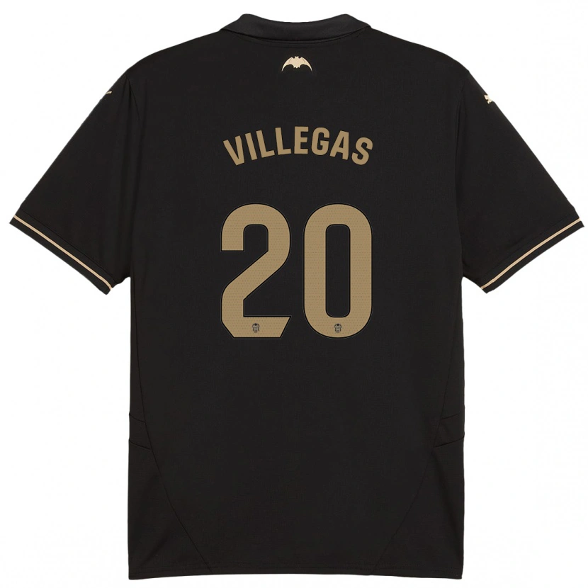 Danxen Mann Noelia Villegas #20 Svart Bortetrøye Drakt Trøye 2024/25 Skjorter T-Skjorte