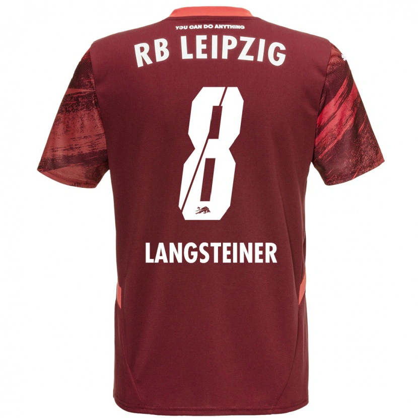 Danxen Mann Toni Langsteiner #8 Burgund Bortetrøye Drakt Trøye 2024/25 Skjorter T-Skjorte