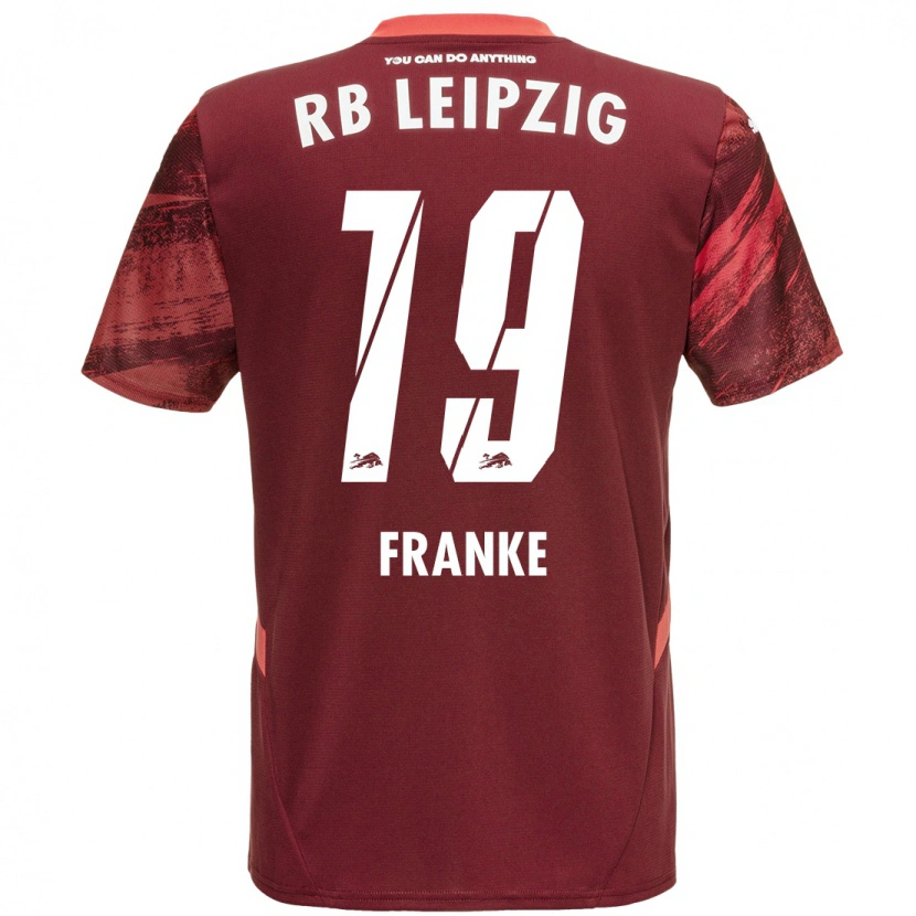Danxen Mann Lenny Franke #19 Burgund Bortetrøye Drakt Trøye 2024/25 Skjorter T-Skjorte