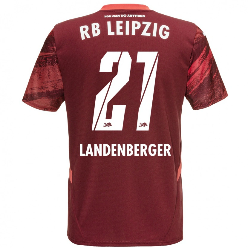 Danxen Mann Julia Landenberger #21 Burgund Bortetrøye Drakt Trøye 2024/25 Skjorter T-Skjorte