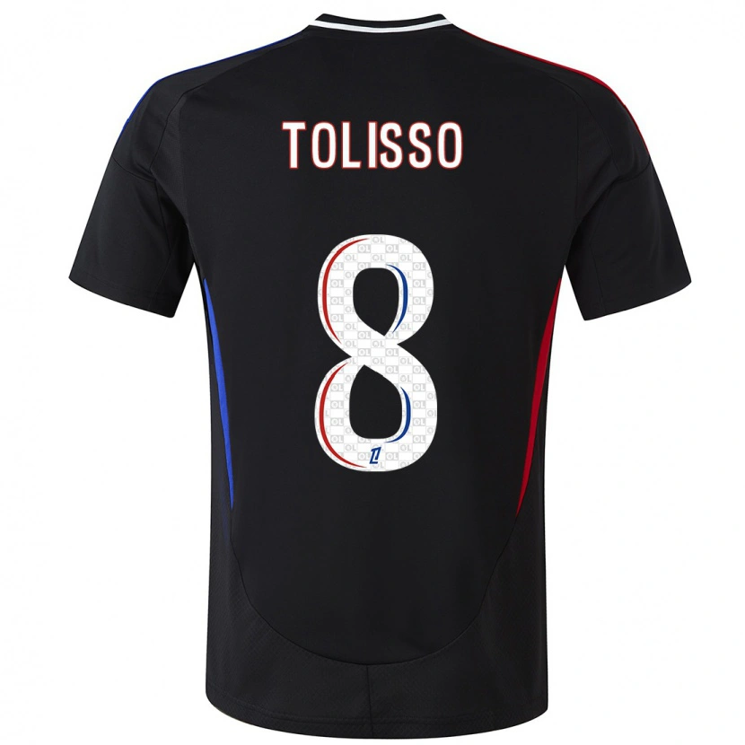 Danxen Mann Corentin Tolisso #8 Svart Bortetrøye Drakt Trøye 2024/25 Skjorter T-Skjorte
