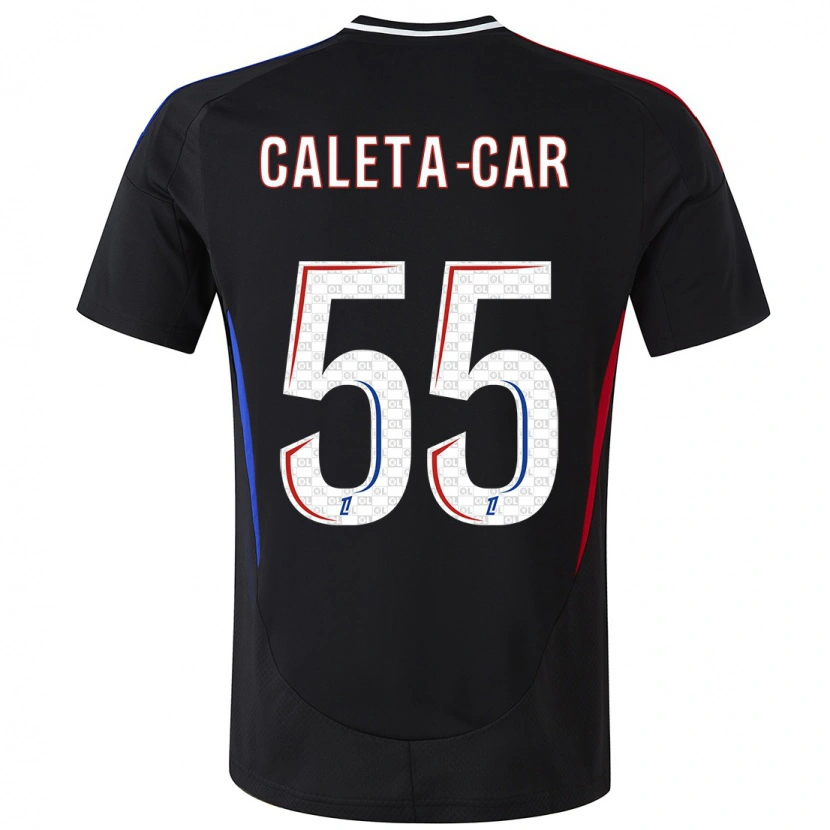 Danxen Mann Duje Caleta-Car #55 Svart Bortetrøye Drakt Trøye 2024/25 Skjorter T-Skjorte