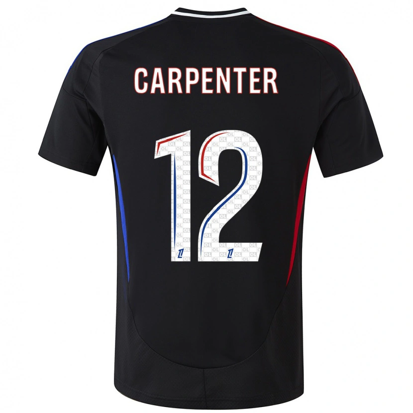 Danxen Mann Ellie Carpenter #12 Svart Bortetrøye Drakt Trøye 2024/25 Skjorter T-Skjorte