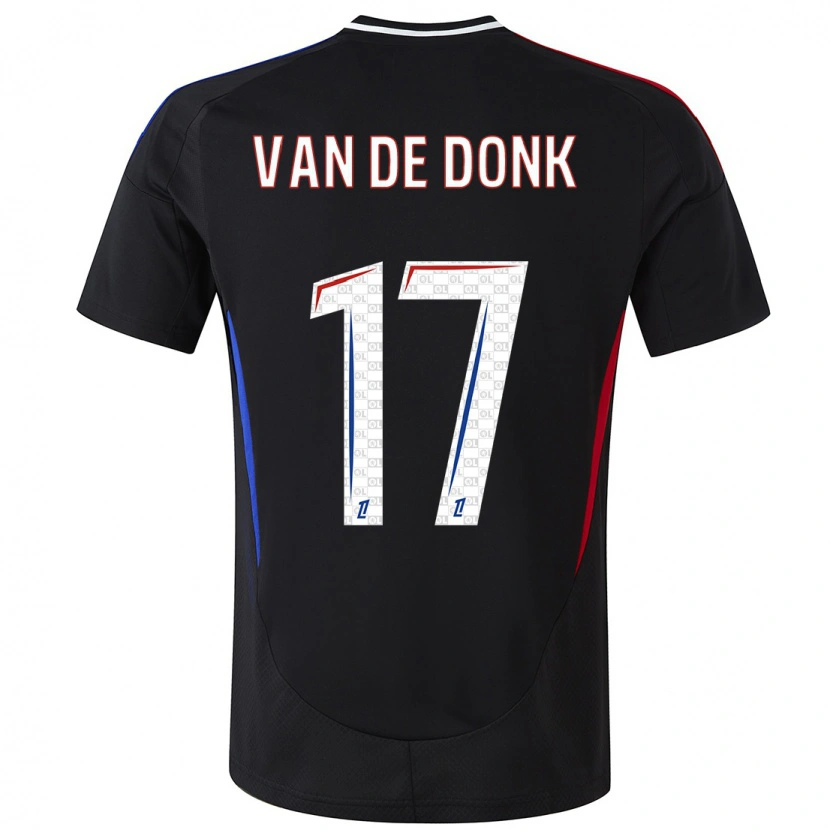 Danxen Mann Daniëlle Van De Donk #17 Svart Bortetrøye Drakt Trøye 2024/25 Skjorter T-Skjorte