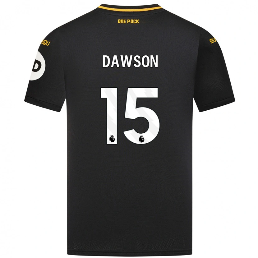 Danxen Mann Craig Dawson #15 Svart Bortetrøye Drakt Trøye 2024/25 Skjorter T-Skjorte
