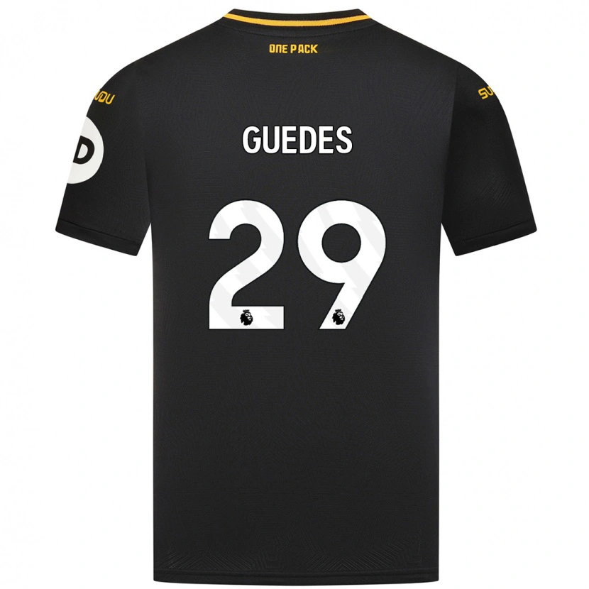 Danxen Mann Gonçalo Guedes #29 Svart Bortetrøye Drakt Trøye 2024/25 Skjorter T-Skjorte