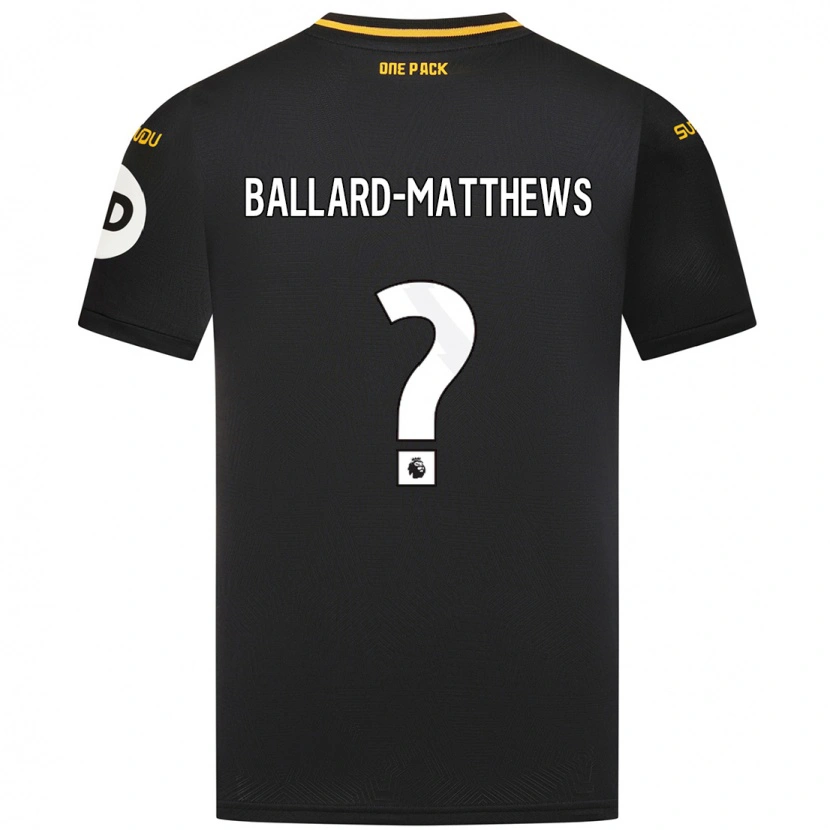 Danxen Mann Emilio Ballard-Matthews #0 Svart Bortetrøye Drakt Trøye 2024/25 Skjorter T-Skjorte