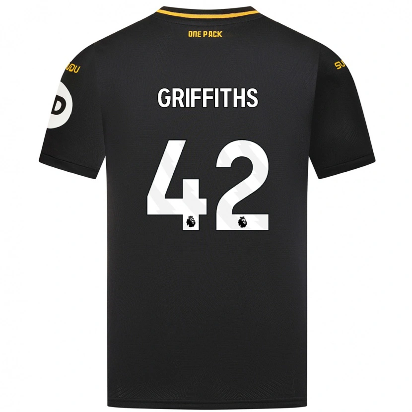 Danxen Mann Harvey Griffiths #42 Svart Bortetrøye Drakt Trøye 2024/25 Skjorter T-Skjorte