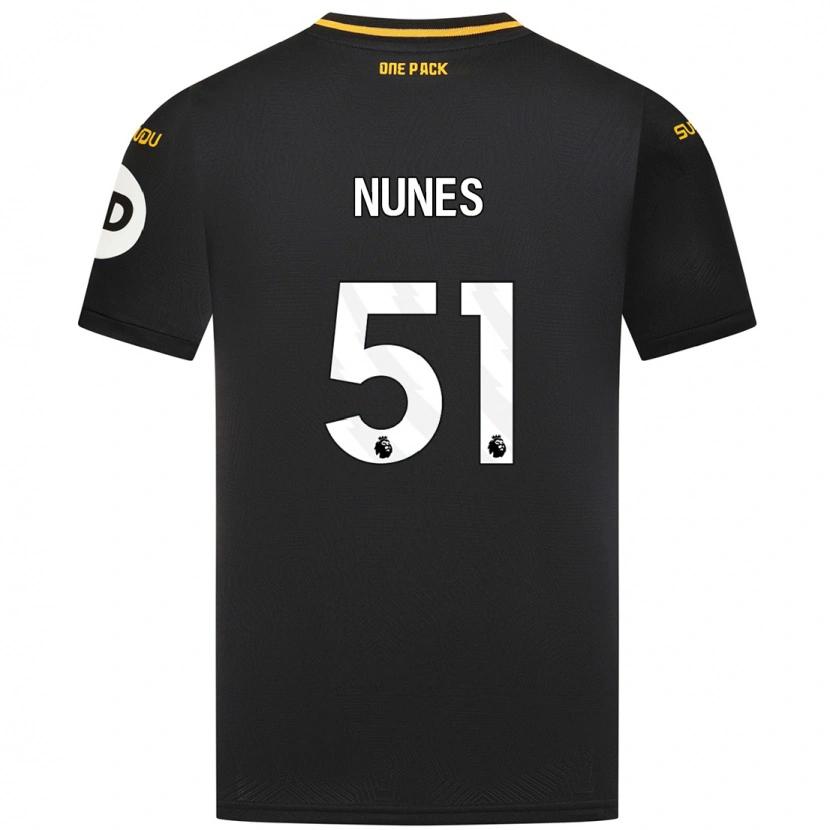Danxen Mann Grazi Nunes #51 Svart Bortetrøye Drakt Trøye 2024/25 Skjorter T-Skjorte
