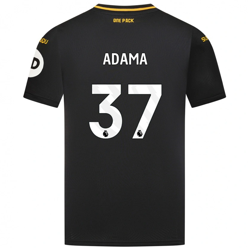 Danxen Mann Adama Traore #37 Svart Bortetrøye Drakt Trøye 2024/25 Skjorter T-Skjorte