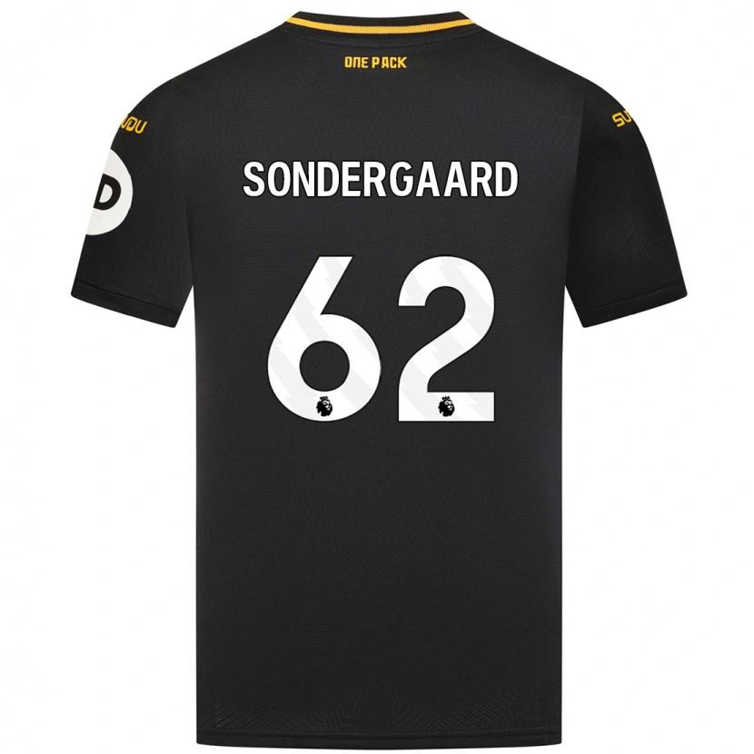 Danxen Mann Andreas Sondergaard #62 Svart Bortetrøye Drakt Trøye 2024/25 Skjorter T-Skjorte