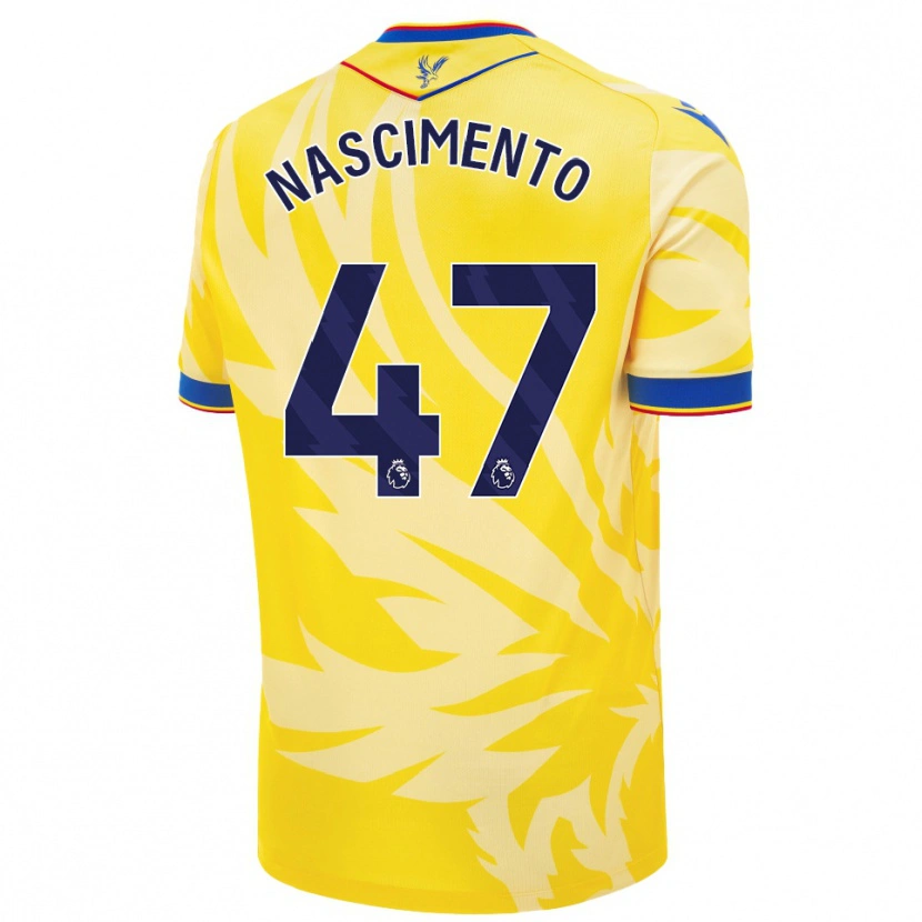 Danxen Mann Adler Nascimento #47 Gul Bortetrøye Drakt Trøye 2024/25 Skjorter T-Skjorte