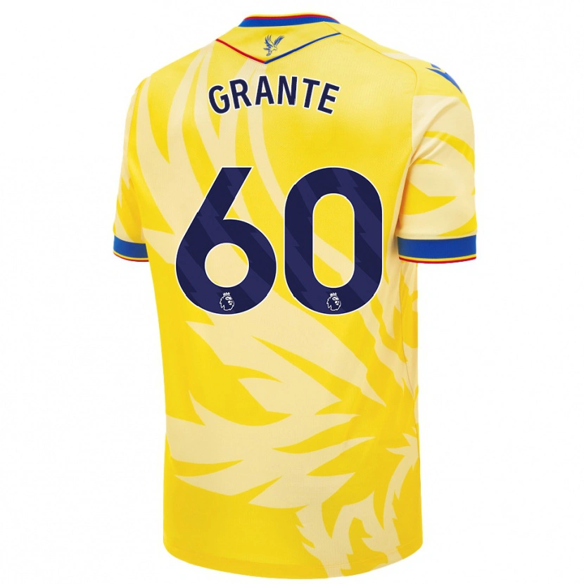Danxen Mann Jake Grante #60 Gul Bortetrøye Drakt Trøye 2024/25 Skjorter T-Skjorte