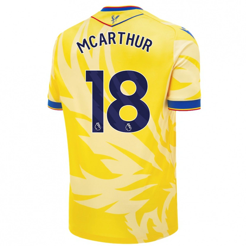 Danxen Mann James Mcarthur #18 Gul Bortetrøye Drakt Trøye 2024/25 Skjorter T-Skjorte