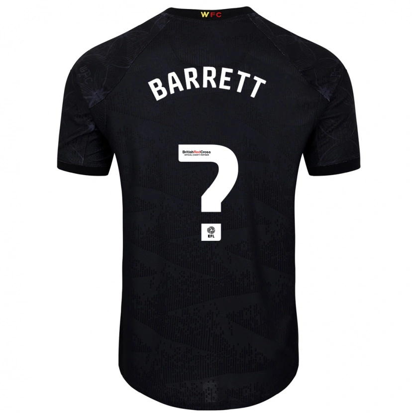 Danxen Mann Hayden Barrett #0 Svart Hvit Bortetrøye Drakt Trøye 2024/25 Skjorter T-Skjorte