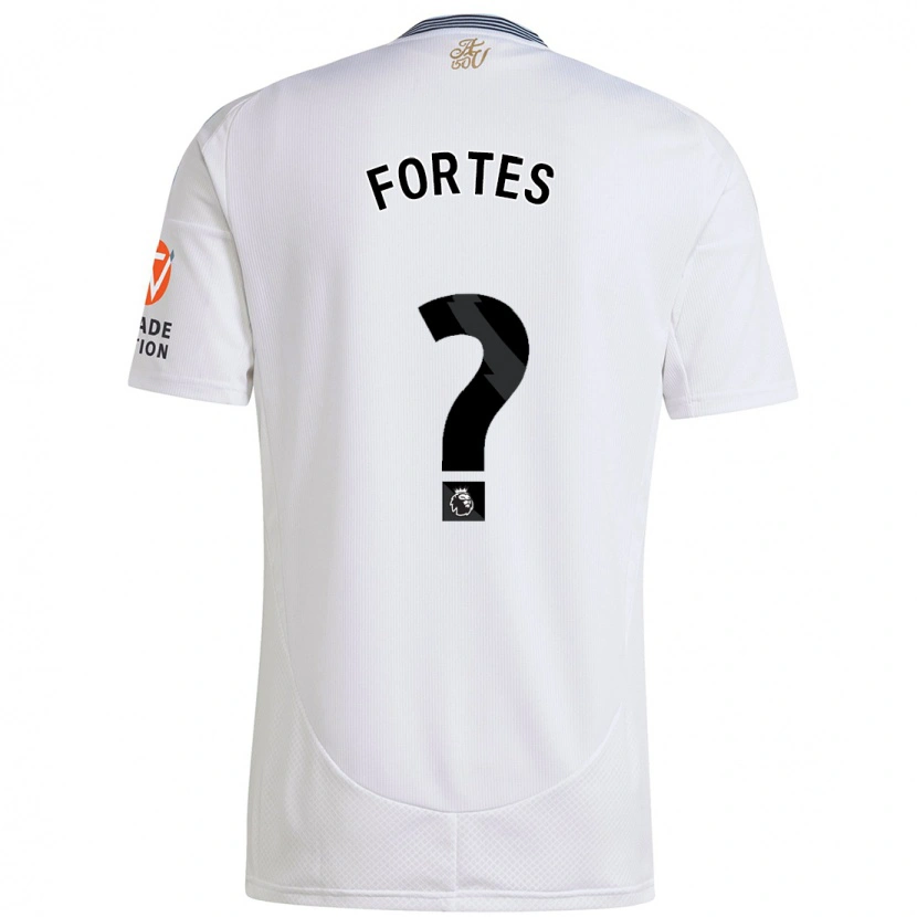 Danxen Mann Rodrigo Fortes #0 Hvit Bortetrøye Drakt Trøye 2024/25 Skjorter T-Skjorte