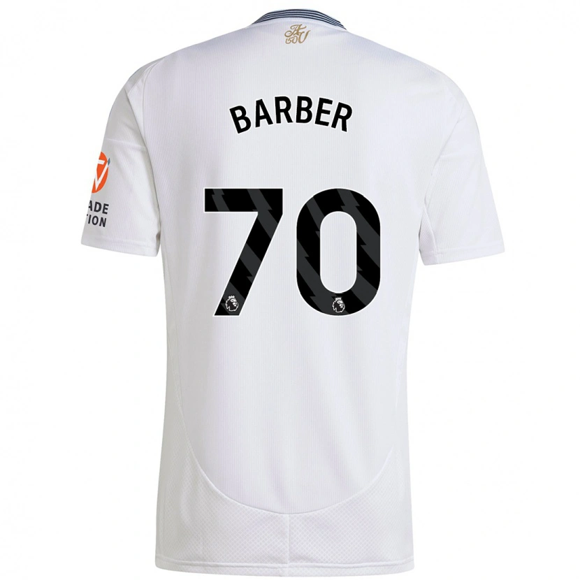Danxen Mann Jayden Barber #70 Hvit Bortetrøye Drakt Trøye 2024/25 Skjorter T-Skjorte