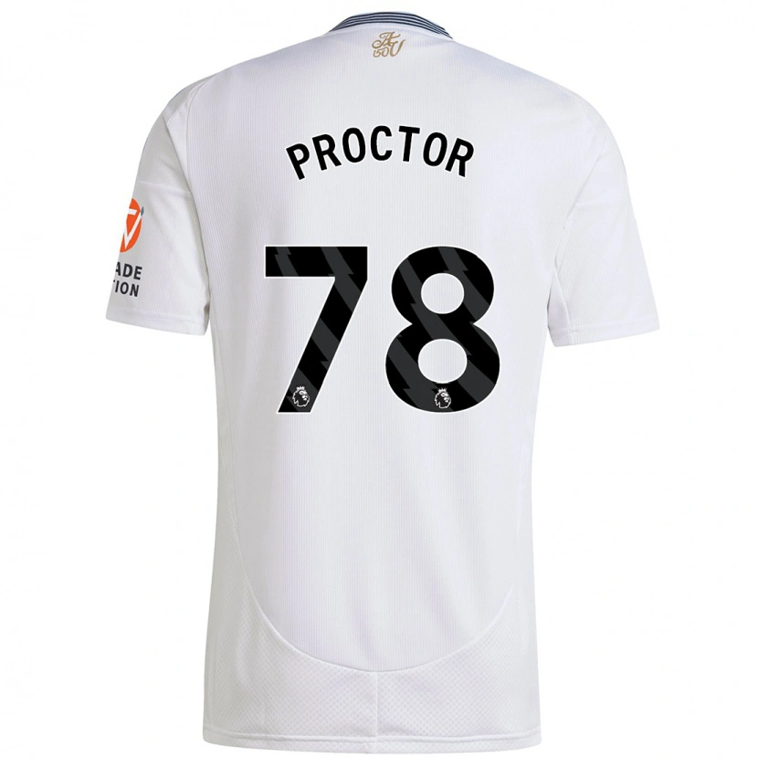Danxen Mann Sam Proctor #78 Hvit Bortetrøye Drakt Trøye 2024/25 Skjorter T-Skjorte