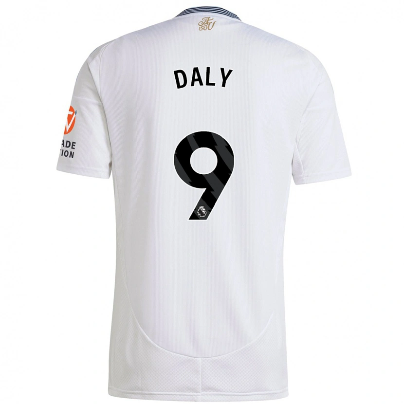 Danxen Mann Rachel Daly #9 Hvit Bortetrøye Drakt Trøye 2024/25 Skjorter T-Skjorte