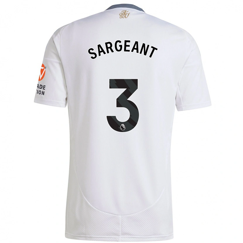 Danxen Mann Meaghan Sargeant #3 Hvit Bortetrøye Drakt Trøye 2024/25 Skjorter T-Skjorte