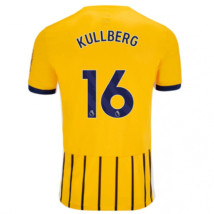 Danxen Mann Emma Nanny Charlotte Kullberg #16 Gullblå Nålestriper Bortetrøye Drakt Trøye 2024/25 Skjorter T-Skjorte